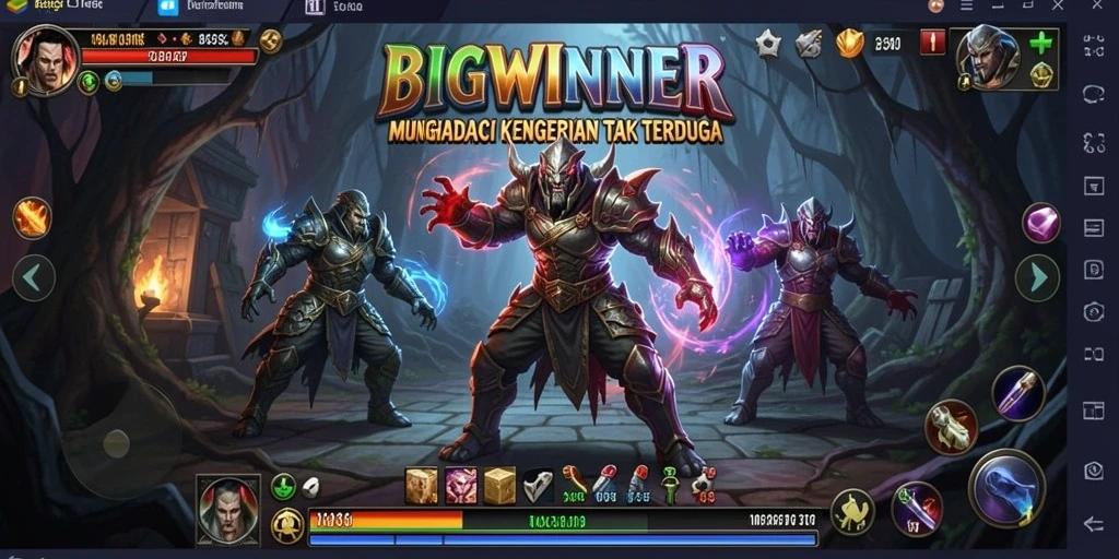 Tangkapan layar gameplay menakutkan dari BIGWINNER