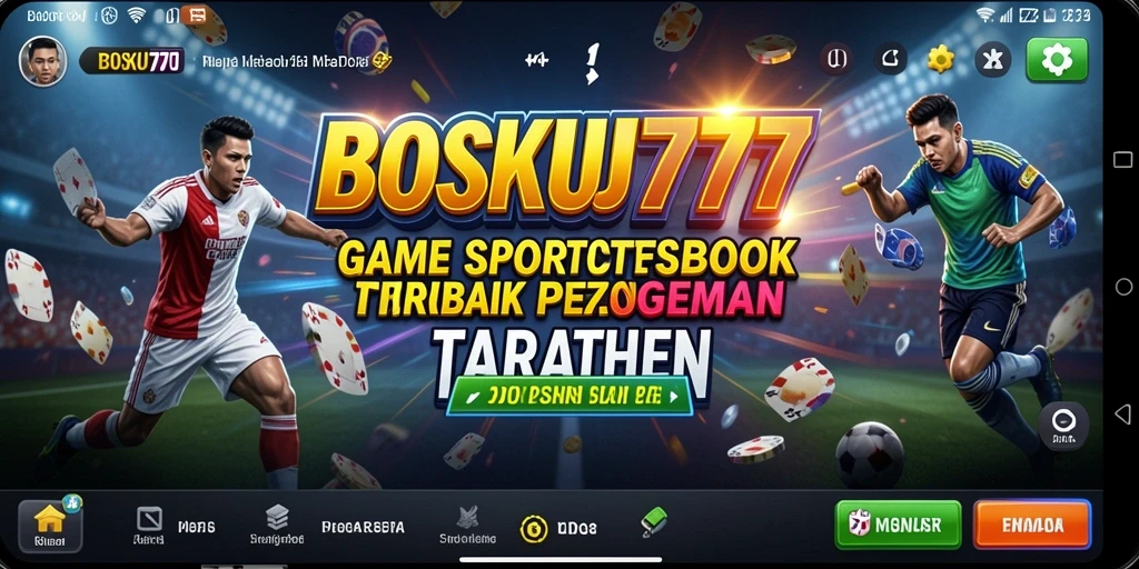 Tampilan gameplay menarik dari aplikasi BOSKU777 untuk taruhan olahraga.