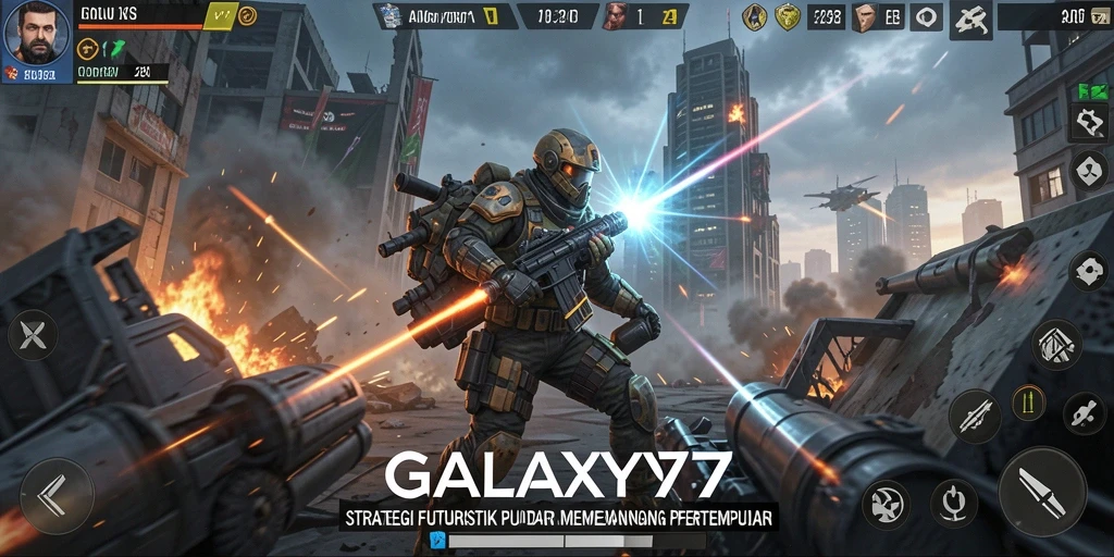 Tampilan strategis dari pertempuran di GALAXY77 yang memikat.