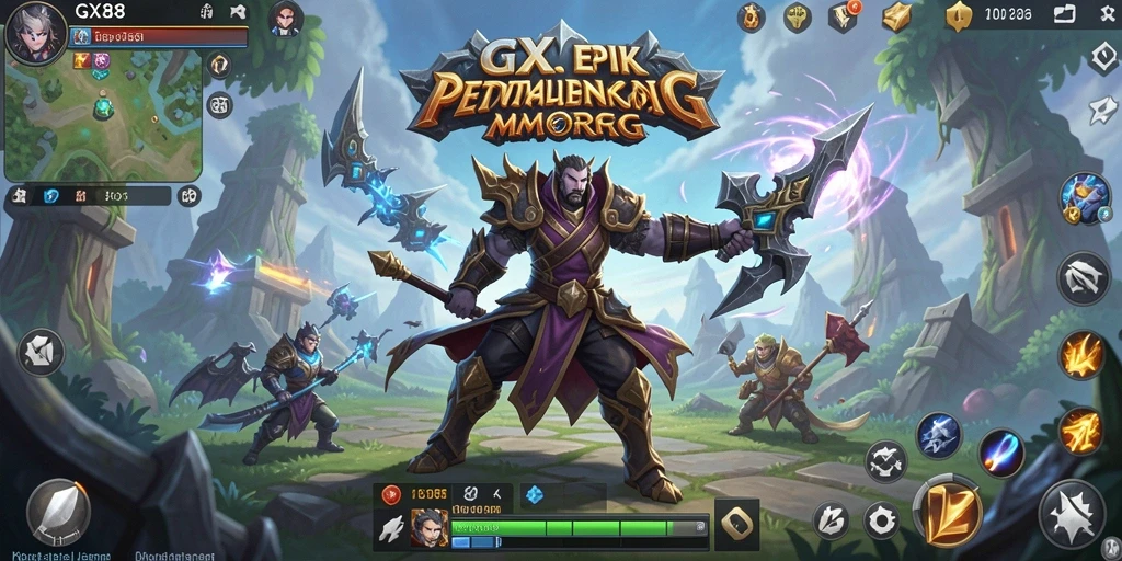 Screenshot menunjukkan gameplay GX88 yang mendebarkan dan interaksi pemain.