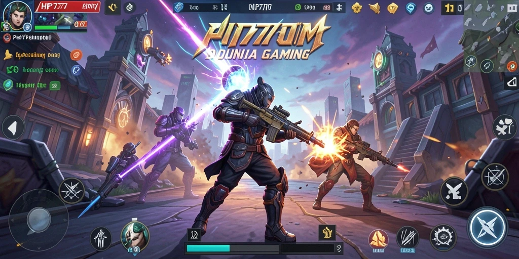 Tampilan utama gameplay HP777 dalam aksi pertarungan yang seru.
