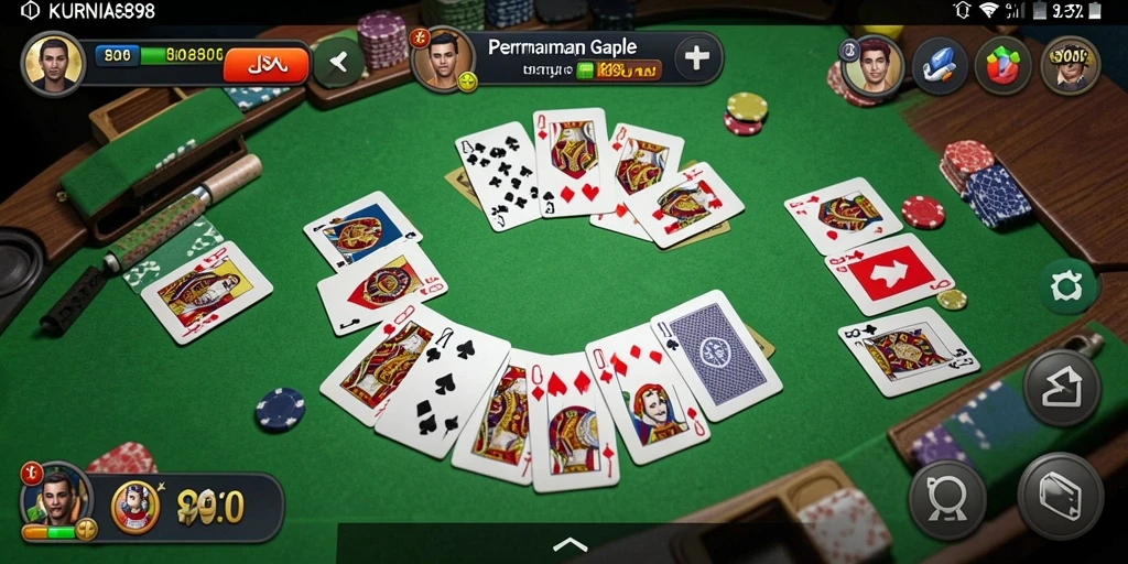 Screenshot gameplay KURNIA898 menunjukkan keseruan permainan Gaple.