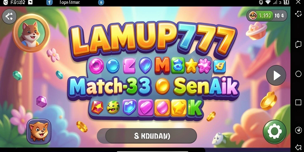 Tampilan gameplay seru dalam LAMPU777 menunjukkan kombinasi warna menawan.