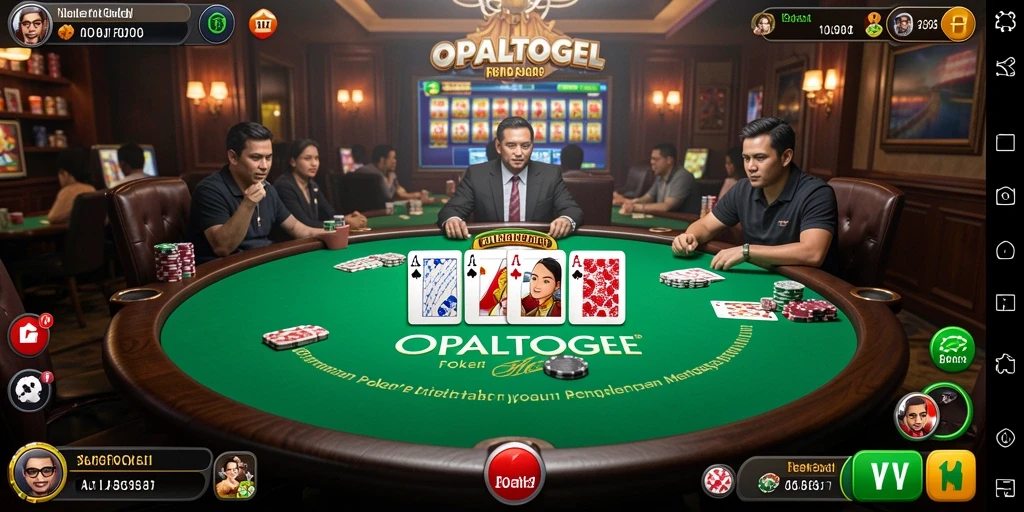 Gameplay seru dalam aplikasi Poker OPALTOGEL yang menantang.