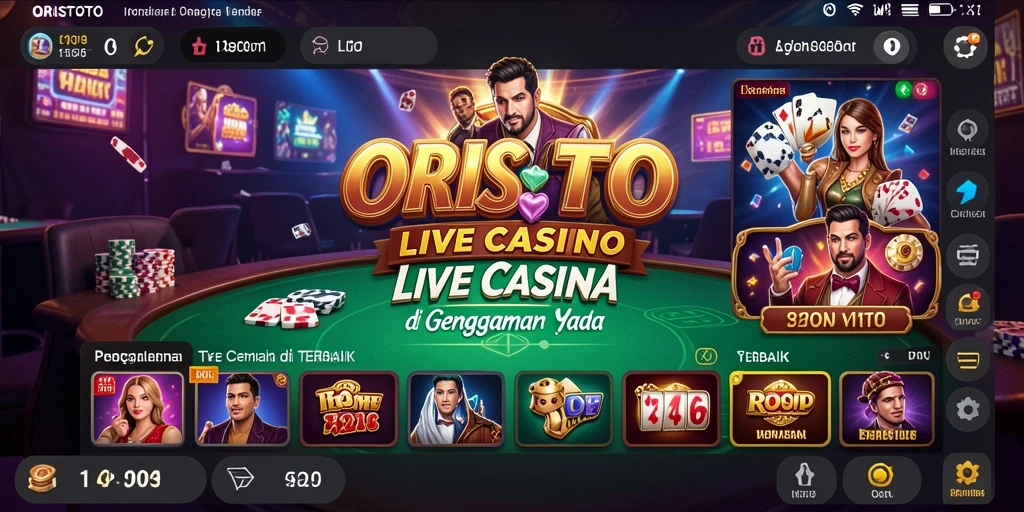 Tampilan gameplay Live Casino yang seru dan interaktif di ORISTOTO.