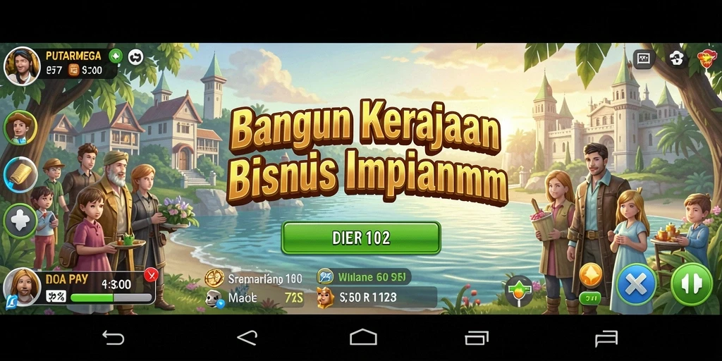 Tangkapan layar utama PUTARMEGA menampilkan keseruan gameplay Tycoon yang menarik.