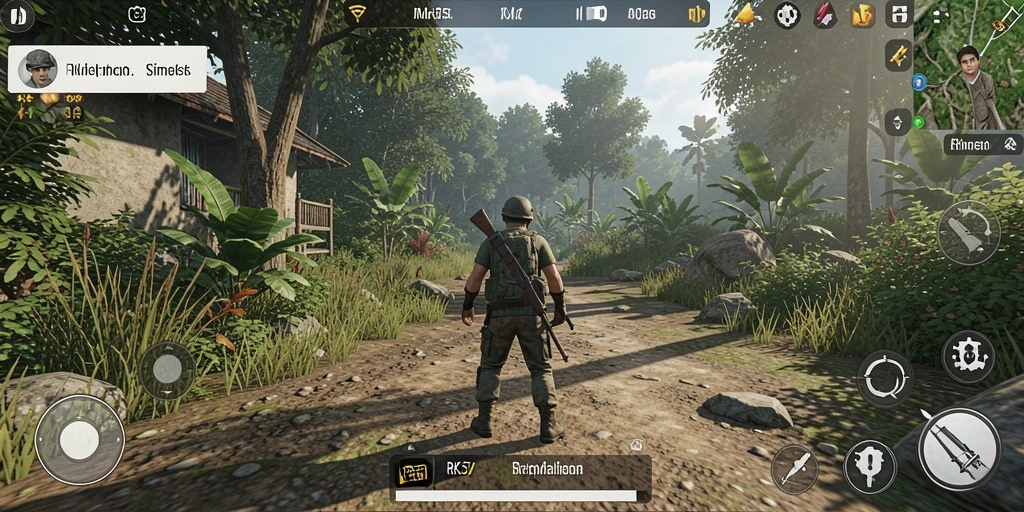Tampilan utama gameplay RK55 yang menakjubkan dan realistis.