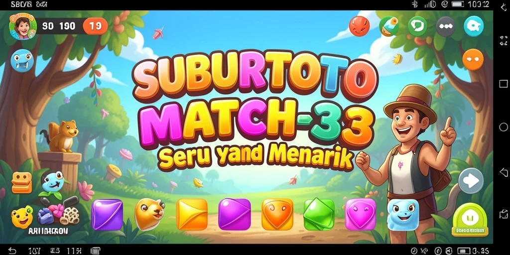 Tampilan gameplay SUBURTOTO yang penuh warna dan seru.