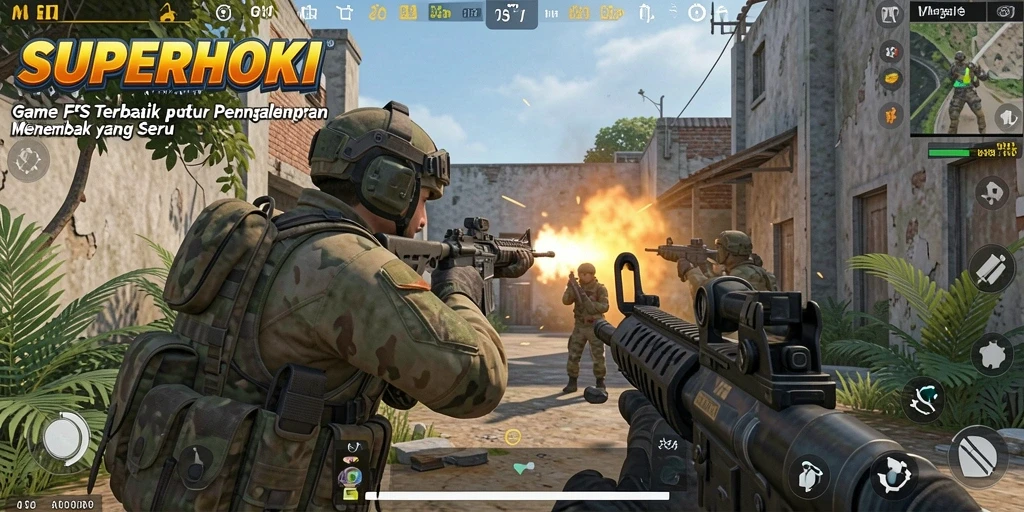 Tangkapan layar dari gameplay mendebarkan di SUPERHOKI.