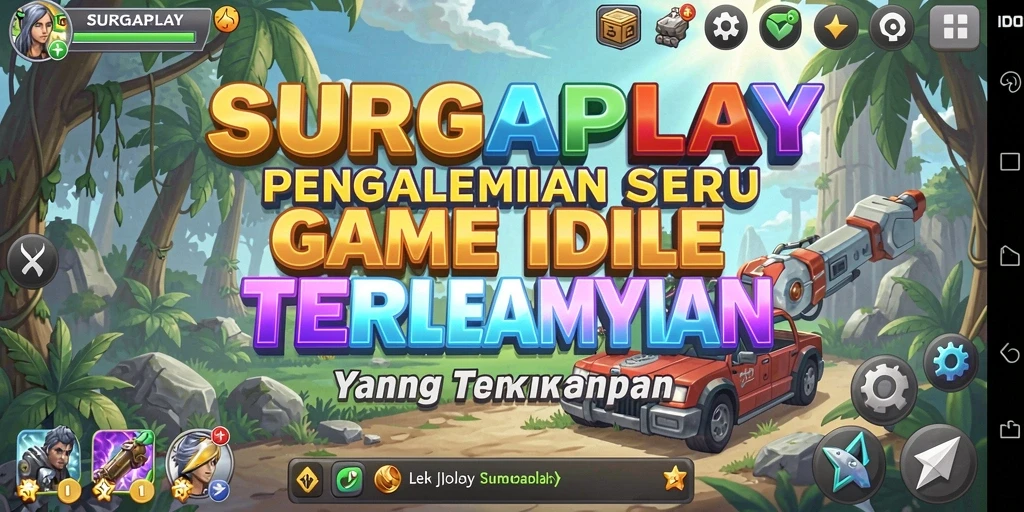 Tampilan gameplay SURGAPLAY yang seru dengan mekanisme Idle yang menarik.
