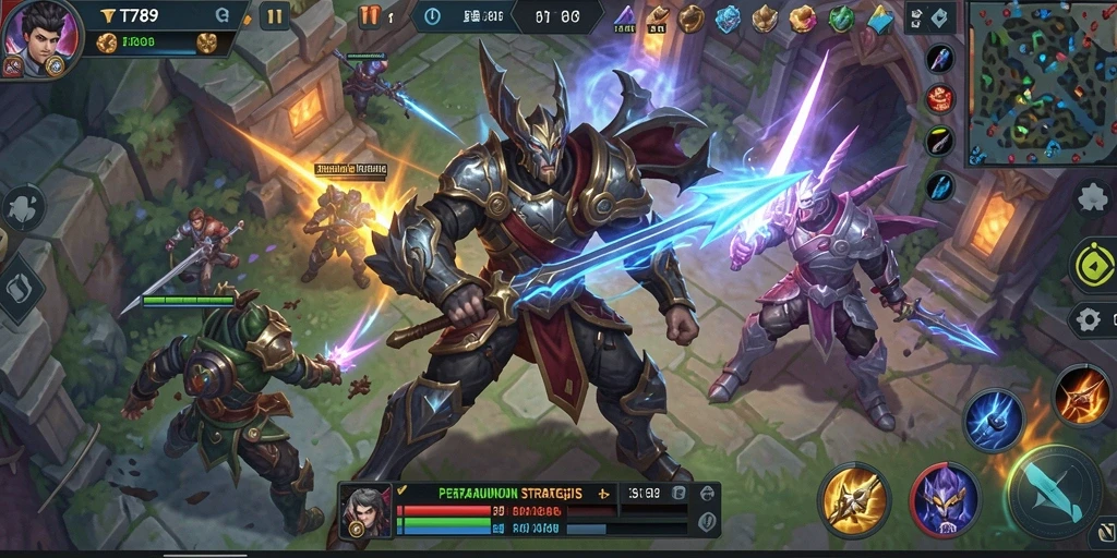 Gameplay seru TT789 dalam pertarungan MOBA.