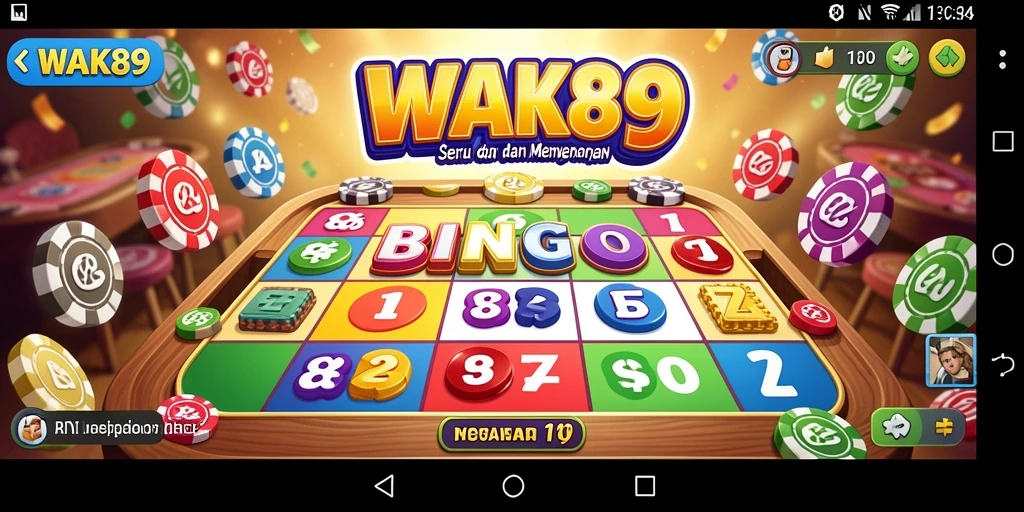 Tampilan menarik dari gameplay Bingo di WAK89.