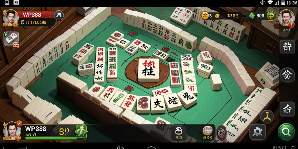 Tangkapan layar WP888 menampilkan gameplay Mahjong yang seru dan menantang.